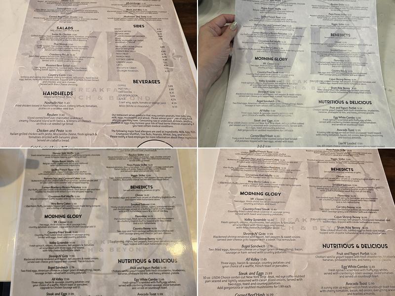 Valley Kitchen Boardman Menu