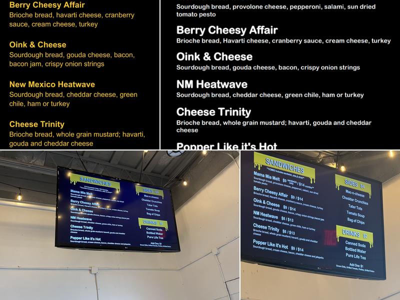 Say Cheese Menu