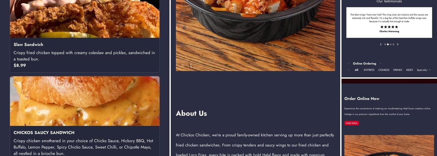 Chickos Chicken Menu