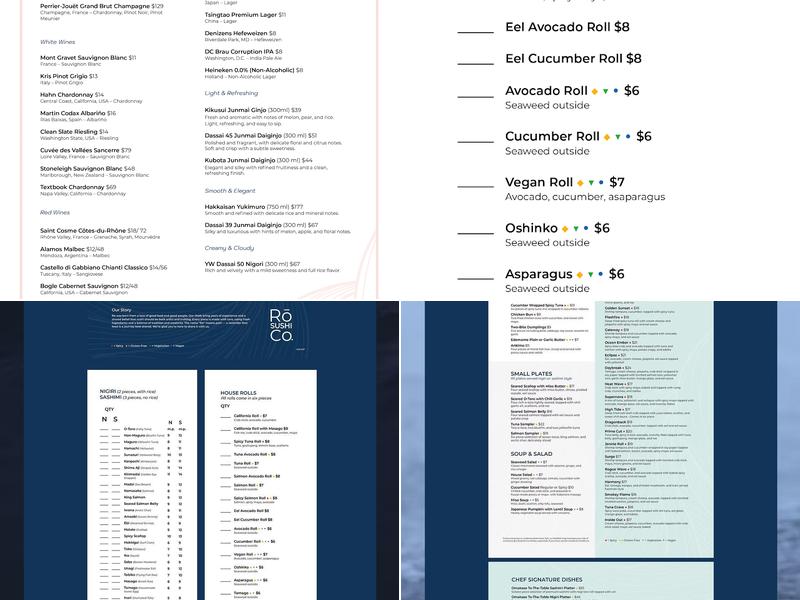 Ro Sushi Co Menu