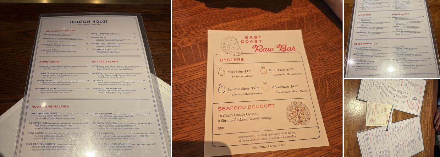 Hudson House Menu