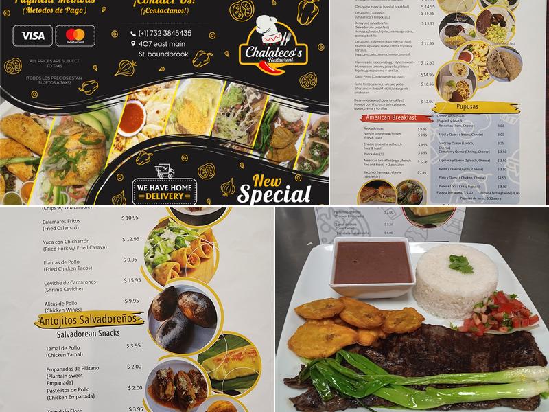 Chalateco's Restaurant Menu