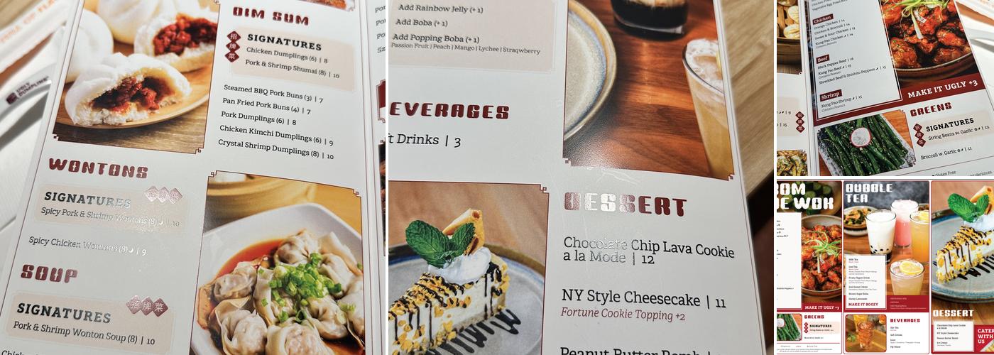 Ugly Dumpling Menu