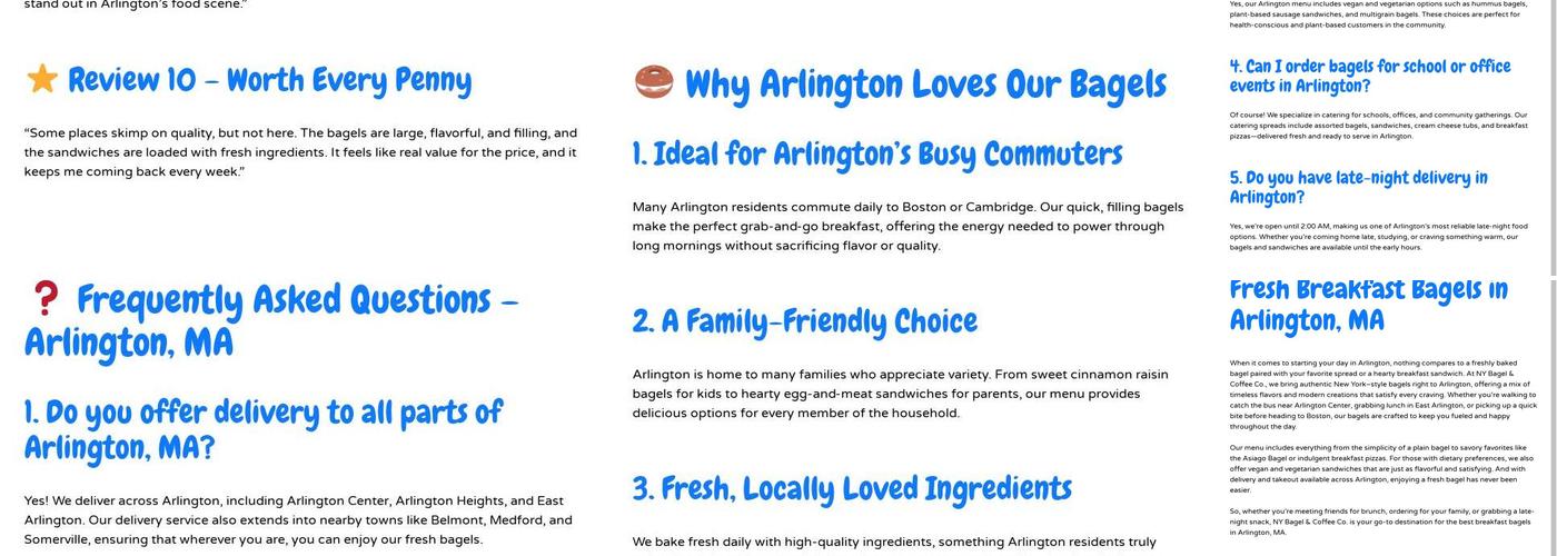 NY Bagel and Coffee Co Menu