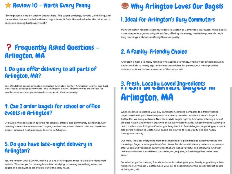 NY Bagel and Coffee Co Menu