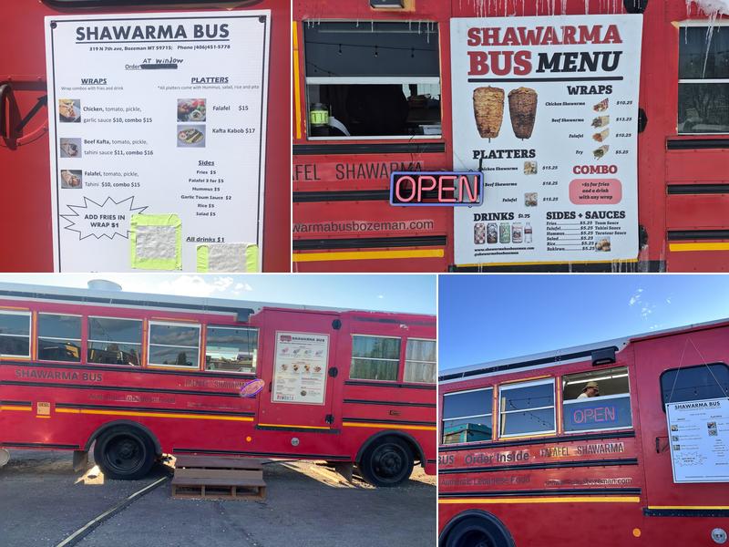 Shawarma Bus Menu