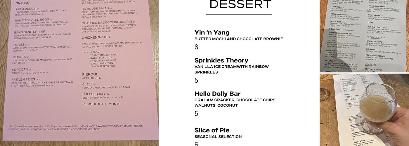 Braddock Public House Menu