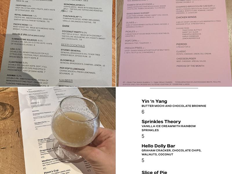 Braddock Public House Menu