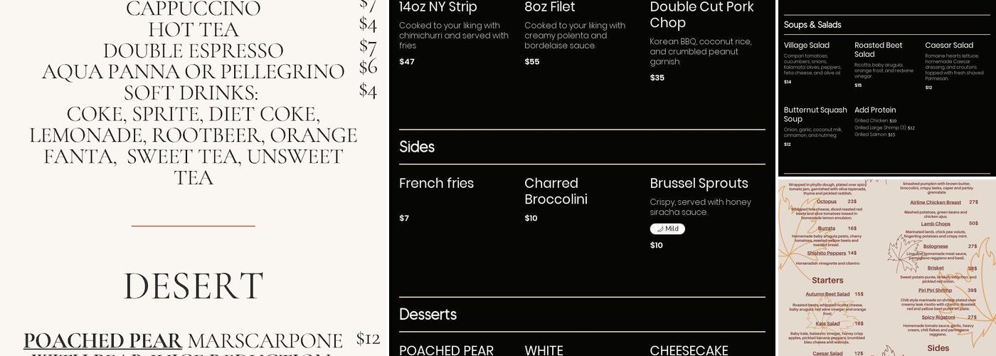 Sofra Kitchen Bar & Bistro Menu