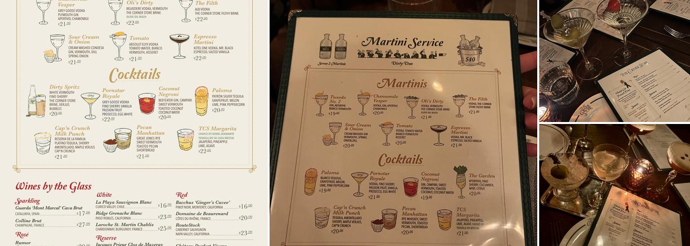 The Corner Store Menu