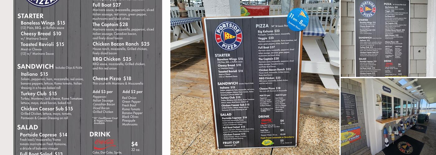 Portside Pizza Menu