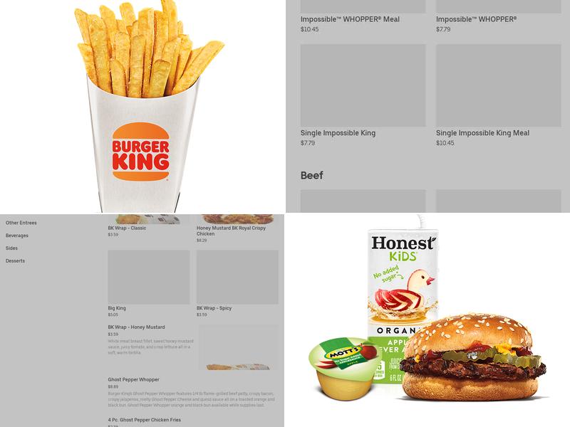 Burger King Menu