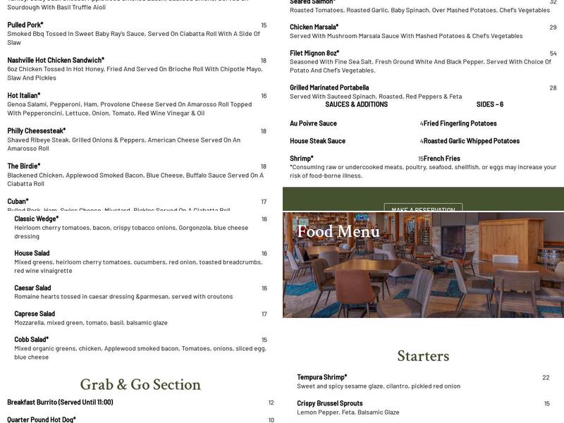 Tee One Restaurant Menu