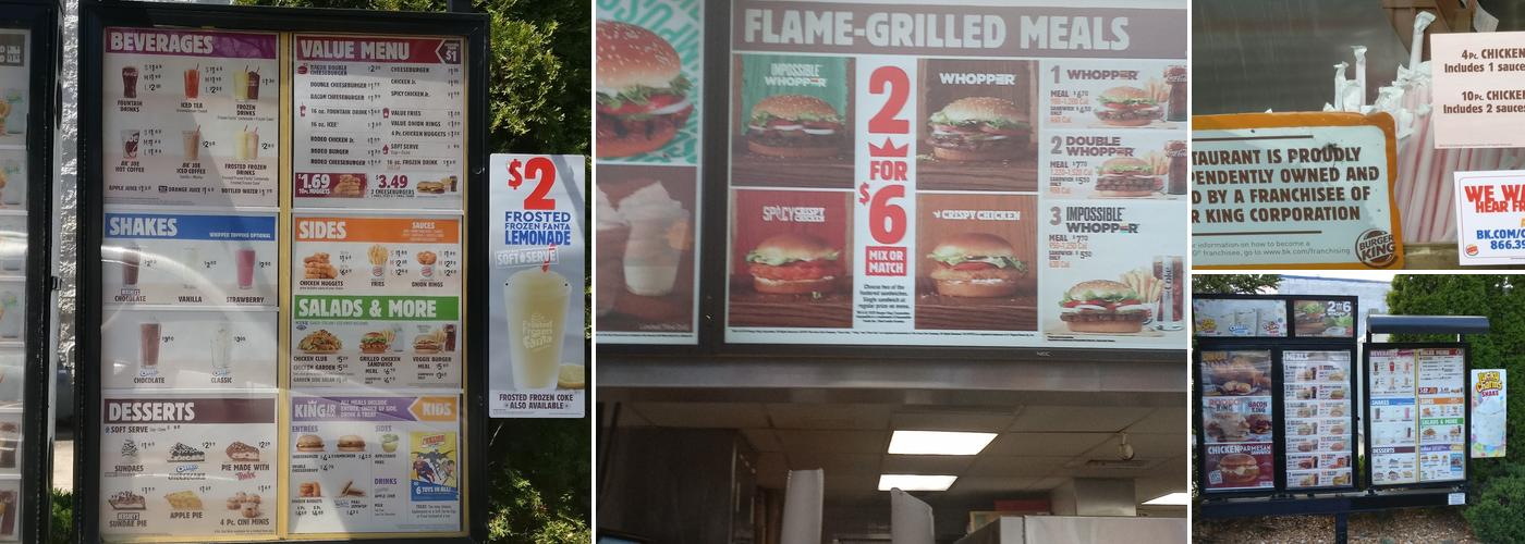 Burger King Menu