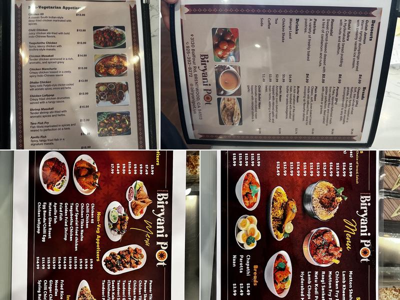 Biryani Pot Menu