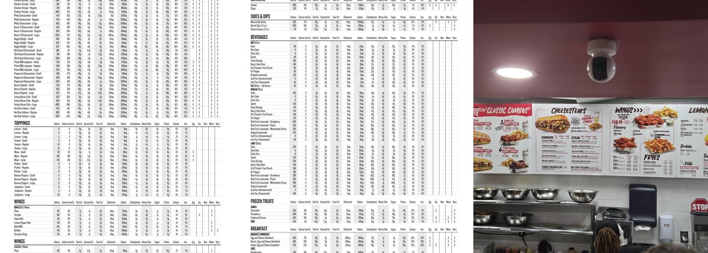 Charleys Cheesesteaks Menu