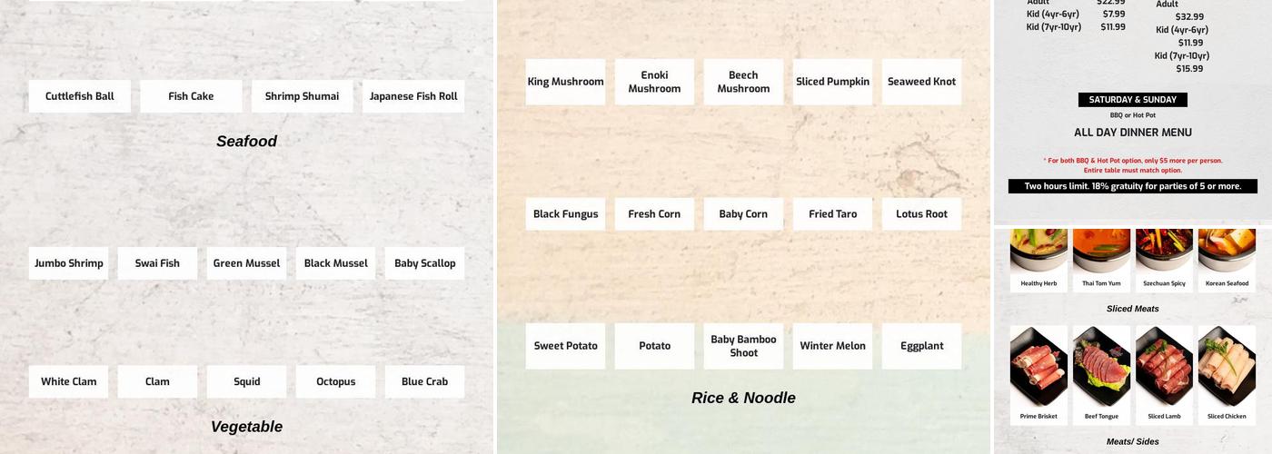 Booming Hot Pot & Grill Menu