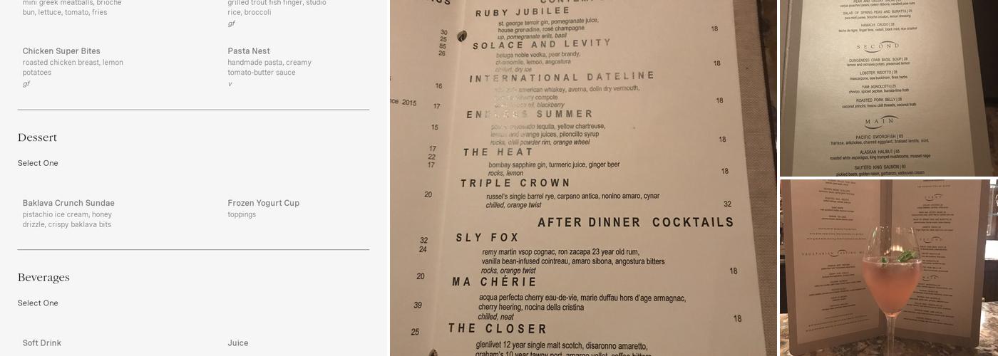 Studio Mediterranean Menu