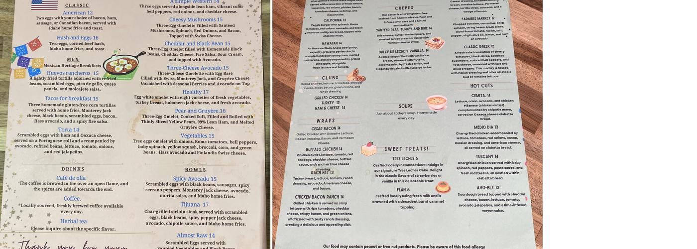 Don Roque Garage Menu