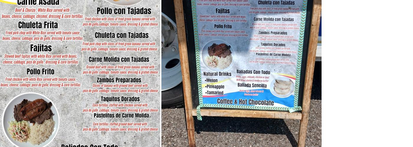Como En Casa Food Truck Menu