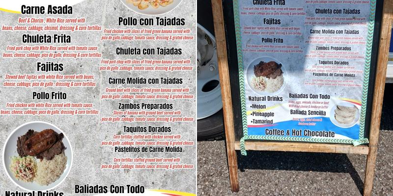 Como En Casa Food Truck Menu