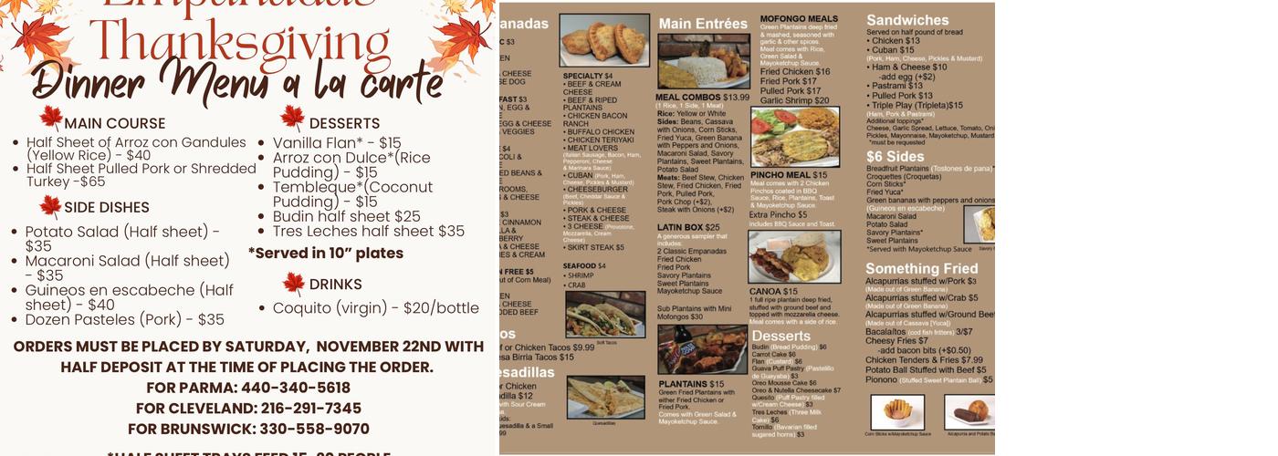 Empanadas Brunswick Menu