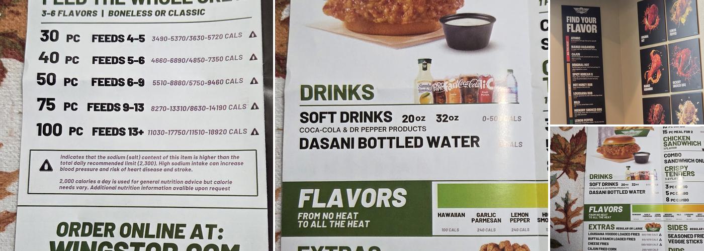 Wingstop Menu