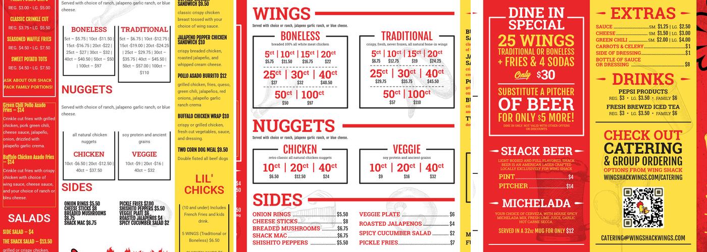 Wing Shack Brighton Menu