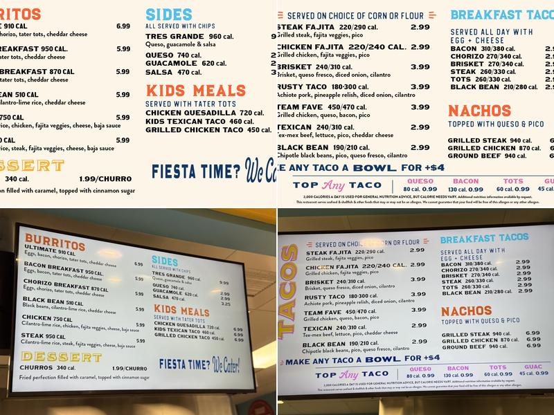 Rusty Taco Menu