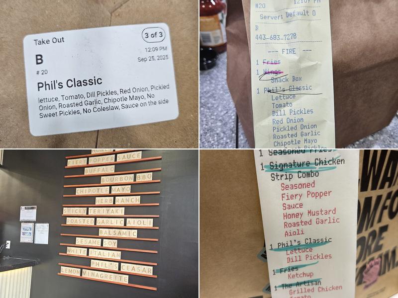 Chick'N Dip Menu