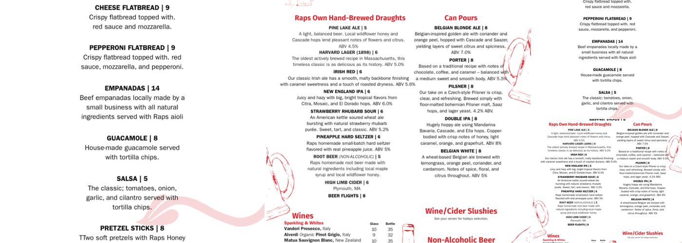 Rapscallion Brick Oven Pizza and Brewery Menu