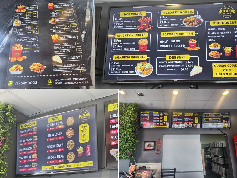 Halal Munch Menu