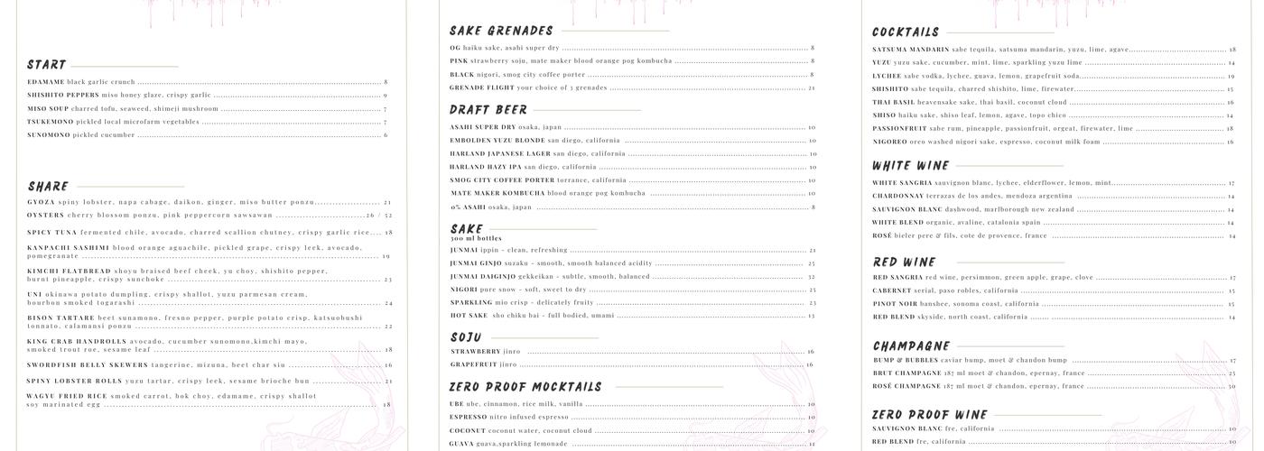 Cherryfish Menu