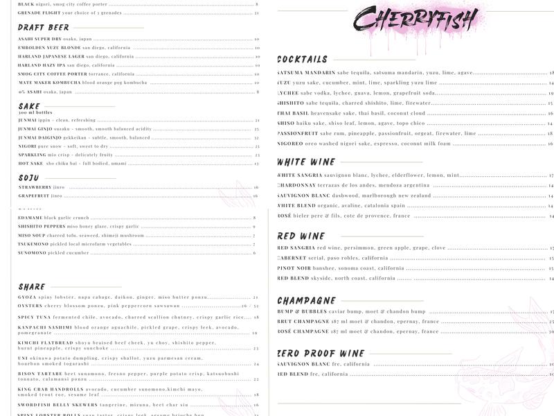 Cherryfish Menu