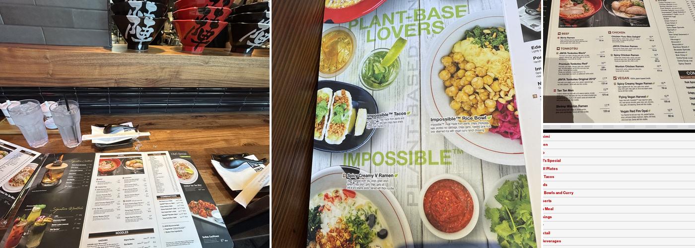 JINYA Ramen Bar - South Bend Menu