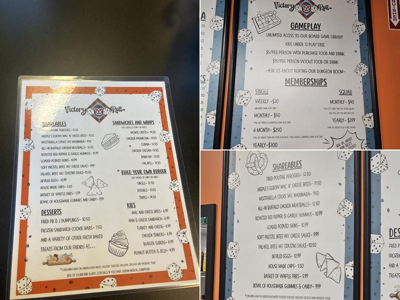 Victory Roll Menu