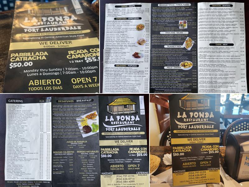 La Fonda Restaurant Menu