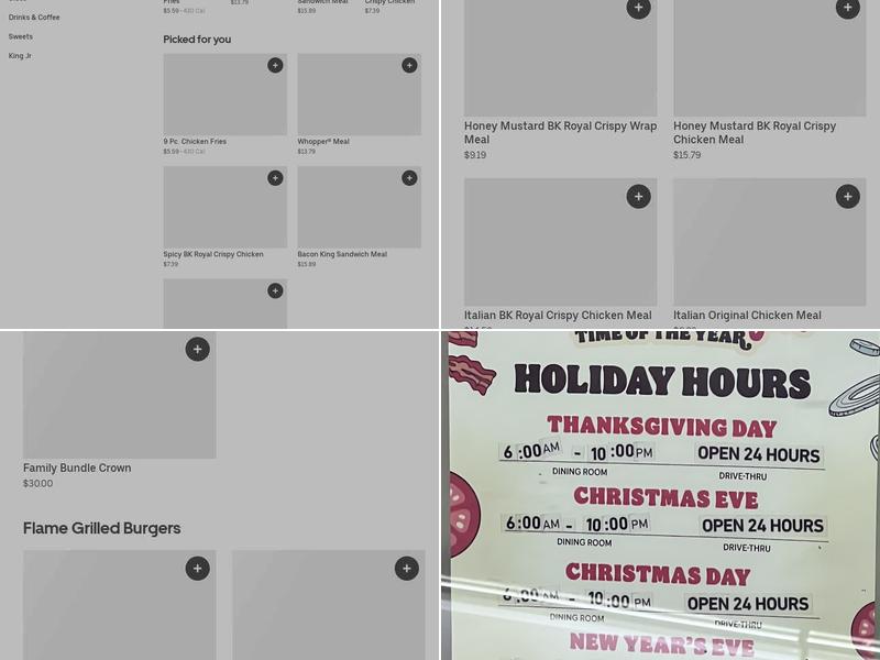 Burger King Menu