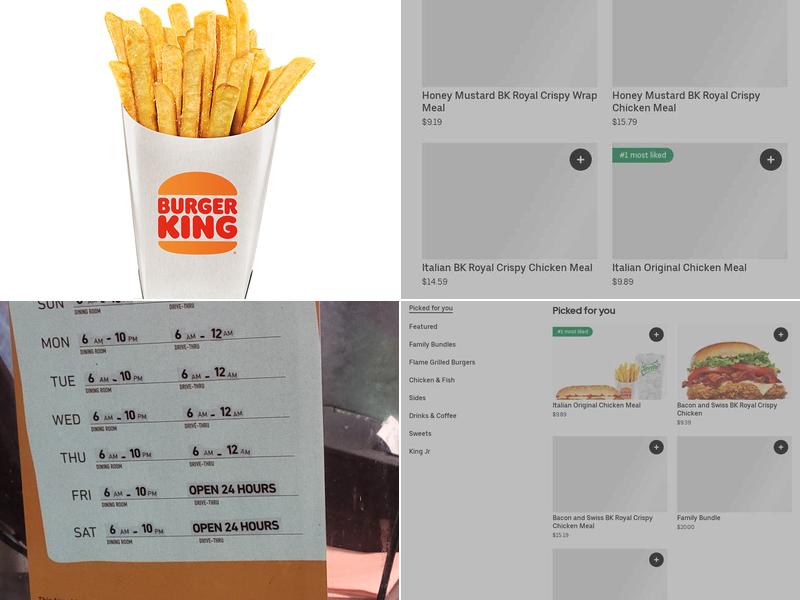 Burger King Menu