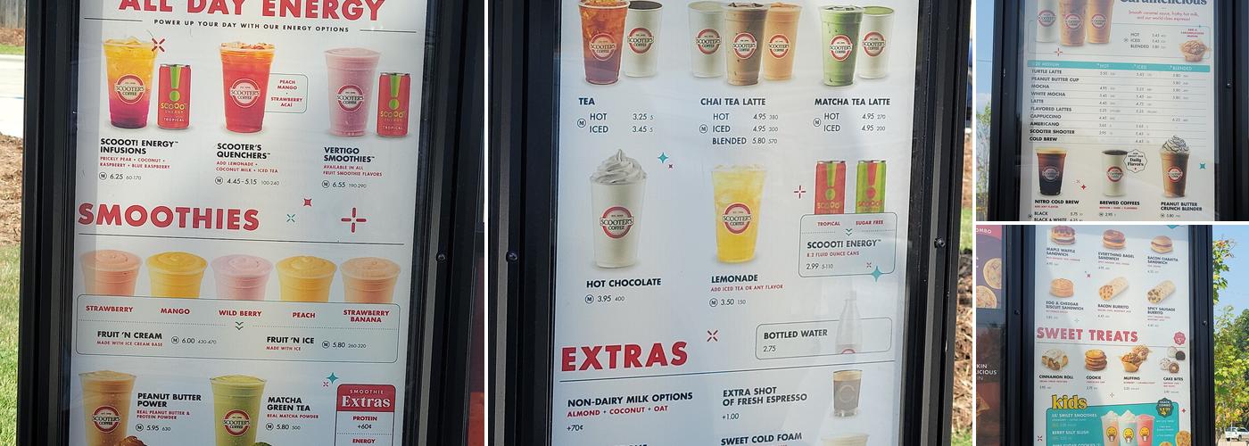 Scooter's Coffee Menu