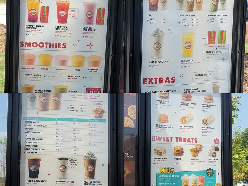 Scooter's Coffee Menu