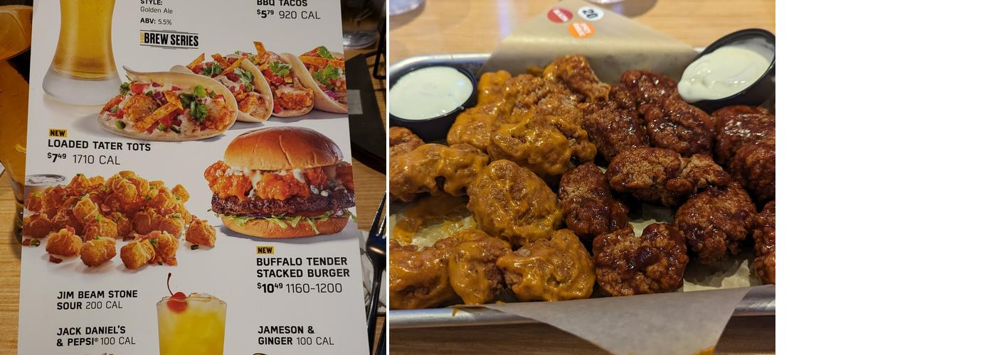 Buffalo Wild Wings Menu
