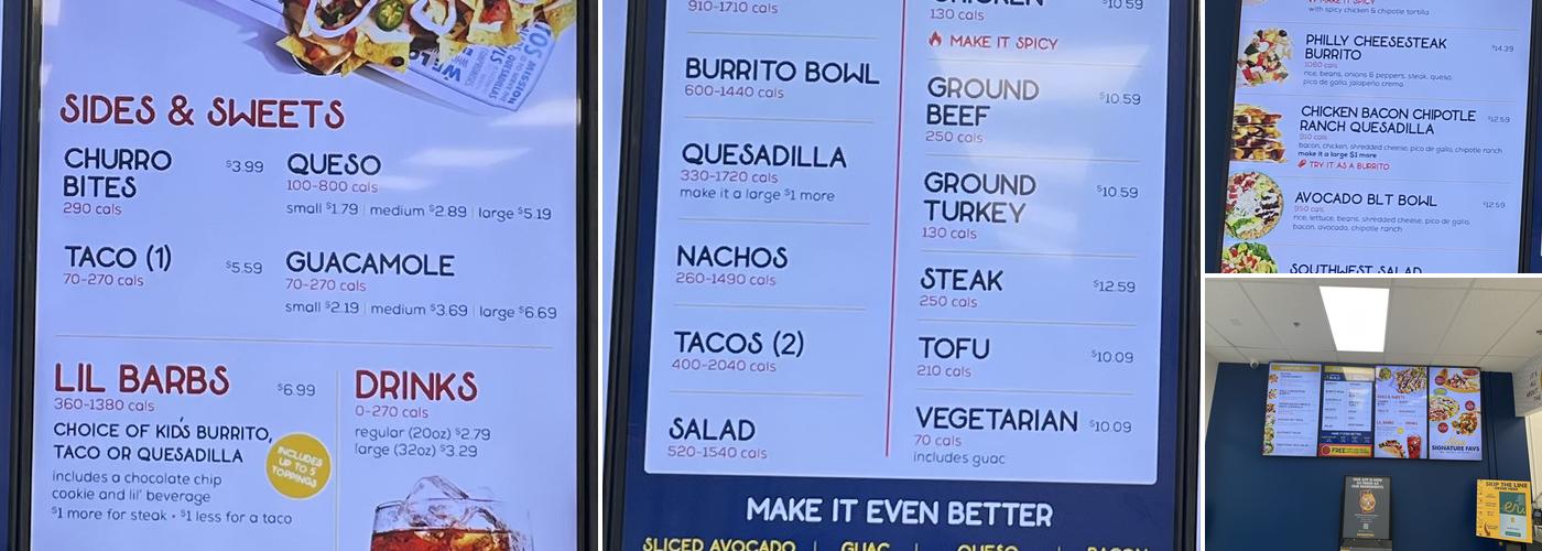 Barberitos Menu