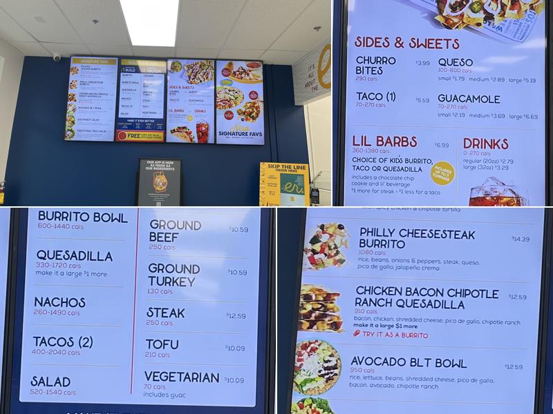 Barberitos Menu