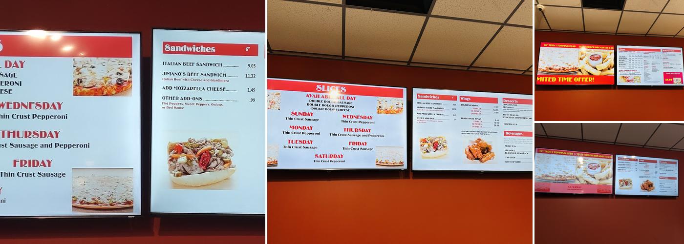 Jimano's Pizzeria Menu