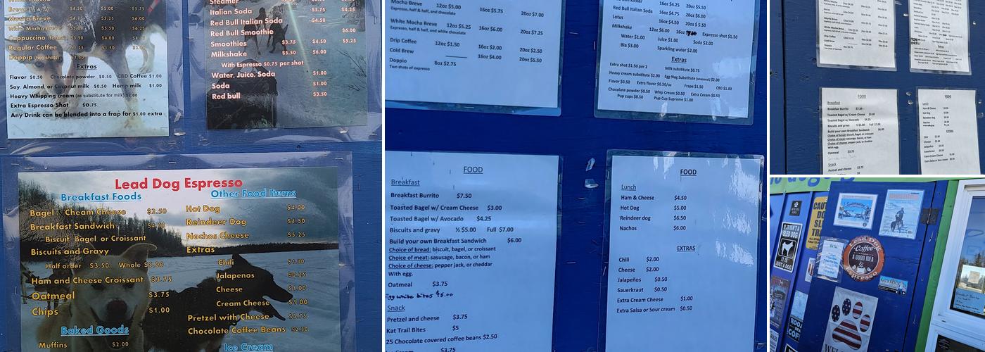 Lead Dog Espresso Willow Menu