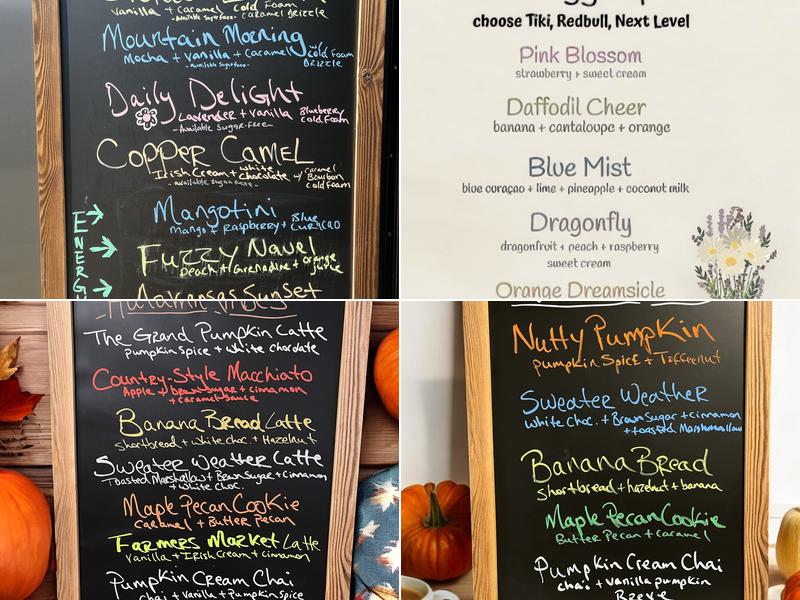Mena Coffee Company Drive-Thru Menu