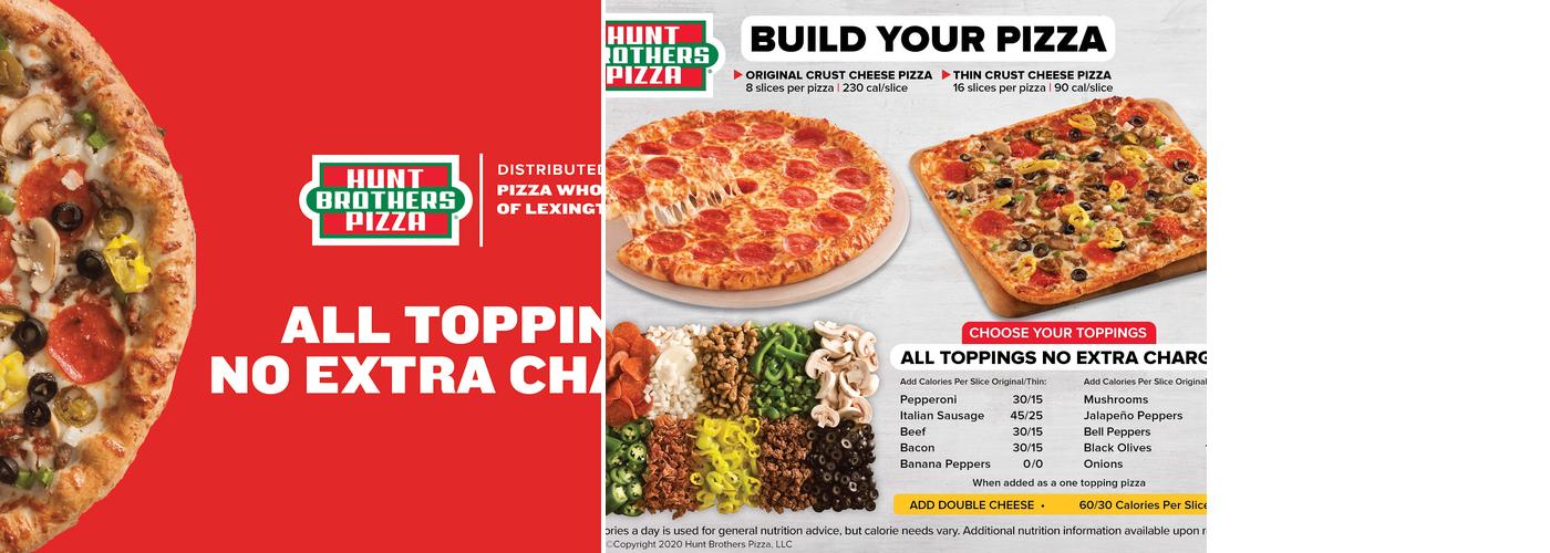 Hunt Brothers Pizza Menu