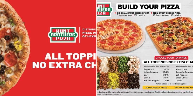 Hunt Brothers Pizza Menu