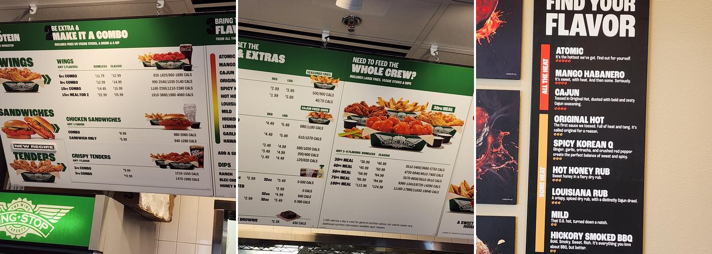 Wingstop Menu